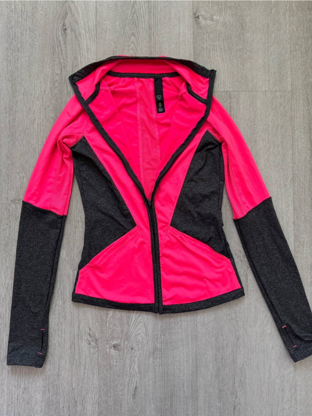 Neon Pink Athletic Zip Jacket